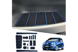 Ruiya Compatibile con Fiat Panda City Cross| Hybrid 2021-2024 2025 Antiscivolo Interno Tappetini, Tappetino Bracciolo Protezione Scanalatura Porta Tappetini FIAT Panda Accessori [Non per 4X4]