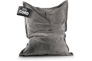 ‎LUMALAND Lumaland Sitzsack Classic XXL Cord | Riesen Sitzsack XXL mit Softer Rippenstruktur – ideal zu Cord Sofa & Sessel Indoor Bean Bag für Wohnzimmer, Schlafzimmer & Co. - 380 L, 140 x 180 cm