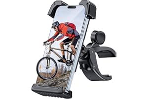 Ktryman Handyhalter Fahrrad, Handyhalterung Motorrad - [1s Auto-Sperre] Universal 360° Lenker Halter Fahrradhalterung Handy für iPhone 16 15 14, Samsung, 4,7-7" Smartphone