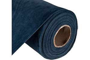 CRAFT QUEEN LTD Luxury Plush Velvet Fabric - 60 Inch Wide - Perfect for Upholstery, Chairs, Sofa Coverings, Curtain and Blind Material Durable Velvet Upholstery Fabric, Home Decor (Midnight Blue, 1 Metre)
