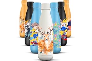 HoneyHolly Borraccia Termica, 500 ml Senza BPA, Bottiglia Termica, Isolamento a Doppia Parete, Borraccia, A Prova di Perdite, Acciaio Inossidabile 18/8, Borraccia Acciaio Inox per Sport, Scuola, Yoga