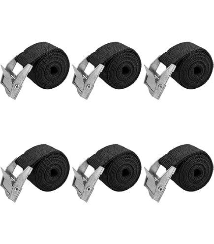 Lot De 4 Sangles D'Arrimage 3m X 25mm – Sangle à Cliquet 250 Kg, Boucle Métal, Pour Voiture, Moto, Bagages, Camping