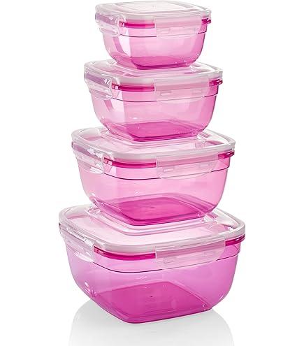 Moritz & Moritz – 4x Vleeswaren Bewaardozen voor de Koelkast – Stapelbaar – Kleurrijk – Luchtdichte Vershouddozen met Deksel voor Vleeswaren, Kaas, enz – Inclusief Stickers om te Labelen Moritz & Moritz – 4x Vleeswaren Bewaardozen voor de Koelkast – Stapelbaar – Kleurrijk – Luchtdichte Vershouddozen met Deksel voor Vleeswaren, Kaas, enz – Inclusief Stickers om te Labelen
