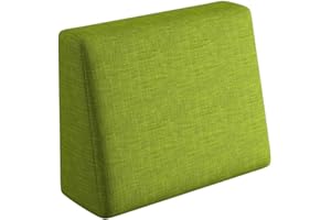 sunnypillow Grand Coussin Dossier pour Canapé Palette Euro Intérieur/Extérieur Appui - 60 x 40 x 20/10cm - plusieures Tailles et Couleurs à Choisir Coussin Matelas en Mousse - Vert