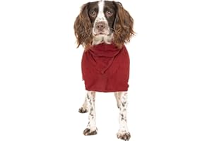 Ruff and Tumble Dog Drying Coat (Classic Collection) | Fast-Drying Dog Towel Coat & Dog Dressing Gown with Hood (Rosehip - D.T)