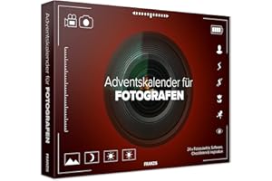 FRANZIS 70790 Advent Calendar for Photographers, 24 Surprises, Ideas and Accessories for Hobby Photographers, Includes 28 Page Companion Book