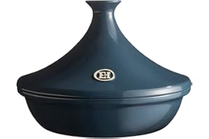 EMILE HENRY Interhal Tajine Schmorgefäß, Keramik, 27 x 27 x 20 cm, Ziegelstein-Rot