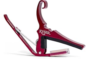 Kyser Quick-Change Capotasto per chitarra acustica a sei corde, Rosso Rubino, KG6R