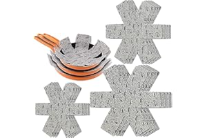 xutong Anti-Scratch Pan Pot Protectors 12 PCS Felt Padded Print Premium Divider Pads Separate and Protect Surfaces of Your Cookware to Prevent Scratching