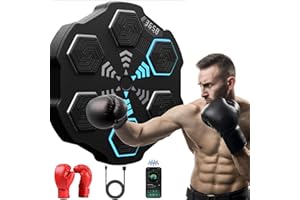 Yopyuenn Bluetooth Musik Boxing Machine, Intelligente Boxmaschine Zur Wandmontage für Heimübungen Dekompression Boxen, Boxen Training Geräte für Erwachsene und Kinder