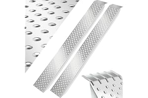 tectake® Set di 2 Rampe di Carico, Antiscivolo, in Acciaio Zincato, Resistente alla Corrosione, Carico Massimo 400 kg, Lunghezza Complessiva Grande, Versatile, Facile da Trasportare e Pulire - 160 cm