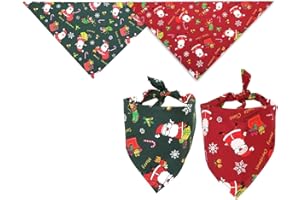 TUKNN Bandane per Cani, Bandana di Natale Cane, Bandana per Cani Piccoli, Bandane per Cani e Gatti, Sciarpa per Cani, Bandana Triangolo Bavaglini Cane, Bandana per Animali Domestici, 2 Pezzi