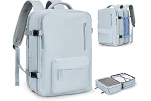 SZLX Zaino Ryanair 40x20x25 Bagaglio a Mano Easyjet 45x36x20 Zaino Borsa da Cabina Donna Zaino Uomo Impermeabile con USB Zaino da Viaggio Aereo con Porta Scarpe Borsa da Viaggio Laptop Travel Backpack