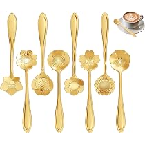 Lot De 6 Cuillères à Café GRÄWE – Motif Fleur De Rose, Acier Inoxydable, Lavable Lave-vaisselle