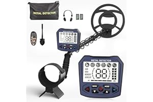 Trsaow Metal Detector for Adults Kids,Professional IP68 Waterproof with 10.23'' Coil 5 Modes Higher Accuracy Lightweight Adjustable Stem Battery and USB Powered Includes Storage Bag Shovel Headphones
