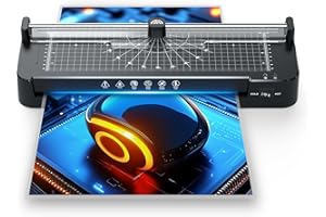 KEJECTOR Laminadora A3 para A3 A4 A5 A6 A7 con 50 bolsas de laminación, laminadora en frío y caliente con cortador de papel, redondeador de ángulo, plastificadora para el hogar, escuela, oficina