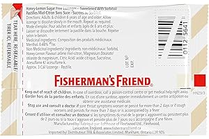 HONEY & LEMON MENTHOL FLAVOUR SUGAR FREE Fisherman's Friend Lozenges 24 x 25g Packs. by Fisherman's Friend