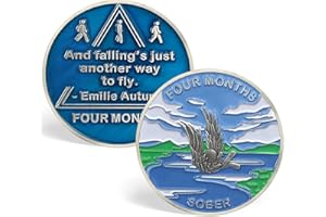 GENERIC 4 Month Sobriety Coin AA Chips and Medallions Four Month Sobriety Chip Sobriety Gifts for Men Women Alcoholics Anonymous Gifts Addiction Recovery Gift
