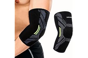 NativoDex Ochraniacz na łokieć kompresyjne na zapalenie nadkłykcia i zapalenie ścięgna, dla mężczyzn i kobiet, sportowe łokcie do tenisa, łokcia golfowego (XL, zielony)