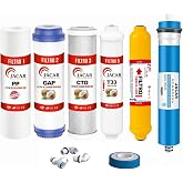 JACAR 6 Stage Reverse Osmosis Filters with 50 Gpd Universal Membrane | Kit 6 stages with remineralizer to improve taste and q