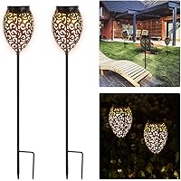 Görvitor Solarleuchten Garten, LED Warmlicht Solarlampen für Außen Garten, 69CM Gartenleuchten IP65 Wasserdicht…