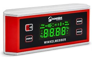 SCHMIDT security tools Digital vinkelmätare – LCD-display – magnetisk – tonfunktion – vattentät IP65 – mätområde 90° – gradmätare – gradvinkelsmätare – gradmätverktyg – lutningsmätare