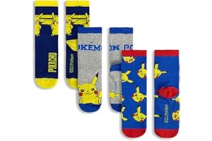 SUN CITY Calzini lunghi pikachu 3 paia per bambino in filato cotone stampati 4833