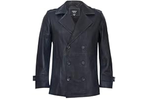 INFINITY LEATHER Męska kurtka skórzana z groszkiem Dr Who German Naval