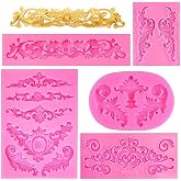 Silicone Molds, 5 Pieces Relief Molds for Crafts, 3D Stereo, DIY Suitable for Cakes Chocolate Fondant