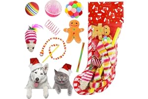 TAIMEIMAO Cadeau de Noël pour Chats,Jouets Chat Interactif, Animal Domestique Jouet interactif, Domestiques Toys pour Chat, Jouet à Plumes pour Chats, jouet chat canne, Chat Animaux Domestiques Toys (Couleur)