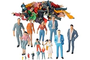 Sharplace 1/50 Personnages de Miniature avec Accessoire, Figurine pour Modélisme, Diorama - 20 pièces 1/50