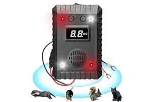 HARIKIKI Repelente Ultrasónico de Martas para Coche Ahuyentador de Ratas y Ratones, Ultrasonido Ahuyentador Palomas Trampas contra Ratones Anti Topos, Ideal para áticos, hogar, jardín y automóviles