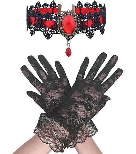 Prosy Collier En Dentelle Noire Collier En Dentelle Gothique étranglement En Cristal Pendentif Halloween Jeu De Rôle Fête Collier En Diamant Bijoux Pour Femmes Et Filles (Bleu