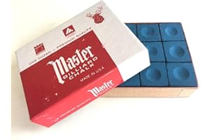 NNN Box of 12 Master Billiard Chalks BLUE Pool Snooker Cue