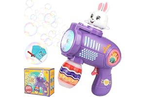 VSPEK Bubble Maker, Bubble Maker Maschine, Osterspielzeug für Kleinkinder, Jungen und Mädchen, Geburtstagsgeschenke für Kinder Indoor & Outdoor, Geschenke für Kleinkinder ab 3 Jahren Bunny (Ostern)