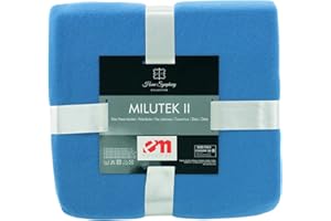 ‎EUROMAT Euromat Polar Fleecedecke Kuscheldecke Sofadecke Wohndecke mit genähte Kante (Blau, 130x170 cm)