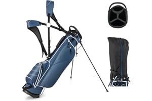 ‎GYMAX GYMAX Golftasche, stabile Golfschlägertasche mit Griffen & Ständer, Golf-Reisetasche tragbar