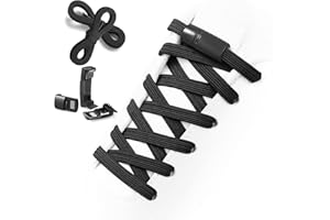 Shecret Elastique Lacets, Lacets Chaussures avec Fermeture Rapide en Métal Magnétique, Lacet Elastique Enfant et Adulte, Élastiques Lacets Sans Nœuds, Lacets Universels Réglables -No Tie Lacets