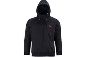 MCW Gear Motorbike Hoodies For Men Armoured Hoodie Hoody Fleece Jacket Zip Up Removable Armour Bikers Fashion Gears