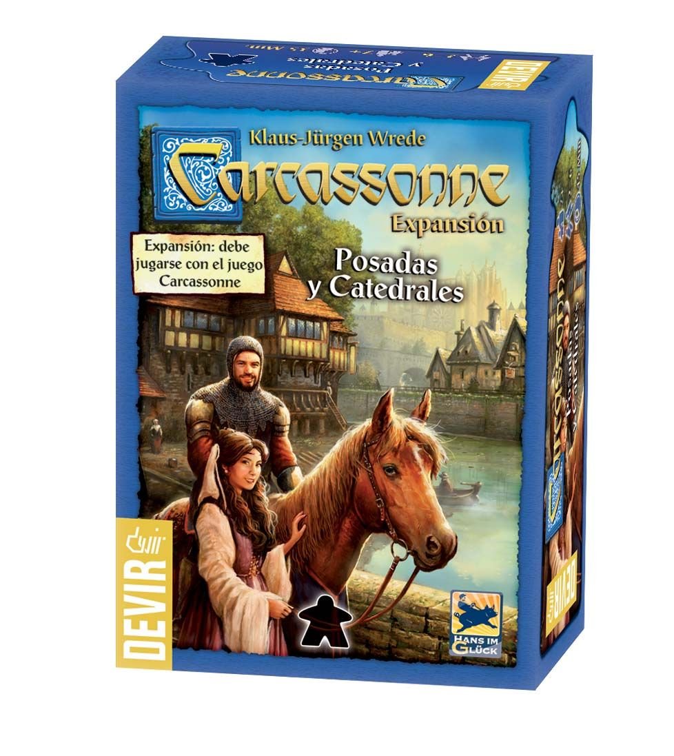 Devir - Carcassone Expansión Posadas y Catedrales, Juego de Mesa para la familia y amigos - Para +8 años - (BGCARPO)