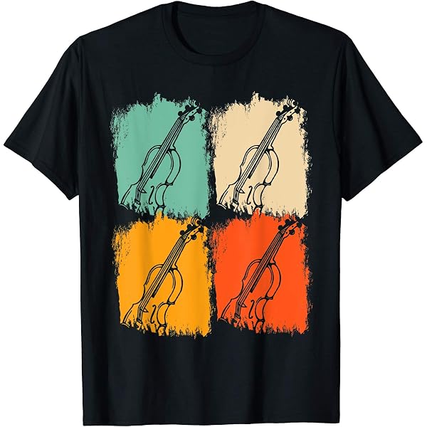 Maglietta Con Disegno Violino E Note Musicali - Idea Regalo Per Musicisti, Amanti Della Musica Classica