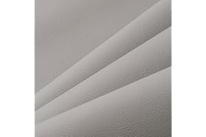 YANJINGHE Patch de Réparation en Cuir, 60 x 137cm Simili Cuir Autocollant, Rouleau Adhésif pour Canapés, Sièges de Voiture, Sacs à Main, Vestes, Bricolage Artisanat - Gris Clair