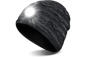 HIGHEVER Cadeau Homme Gadget Insolite Utile - Idee Cadeau Homme Original Bonnet LED, Cadeau Homme Noel Rechargeable Usb LED Bonnet pour Cyclisme, Fonctionnement, Idée Cadeau Rigolo Papa Homme Femme Original