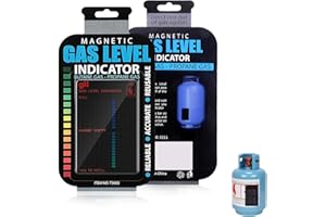 DIFISTIK Magnetic Gas Tank Level Indicator - 2-Piece Reusable Propane/Butane LPG Fuel Cylinder Tool with Gauge