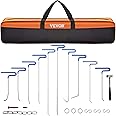 VEVOR Dent Removal Rods Set Paintless Dent Repair Tools for Car Dent Remover Puller Hail Damage Repair Kit