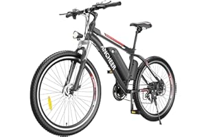 ANCHEER 26" E-Bike mit Abnehmbarer 10Ah Akku 250W Hinterradmotor, 6-Gang-Getriebe Elektrofahrrad Pedelec für Erwachsene