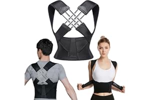 GENERIC Correttore posturale per donne e uomini, Tutore per la schiena Completamente regolabile Comodo e traspirante, Raddrizzatore per spalle, Sollievo dal dolore al collo, alle spalle e alla schiena,M