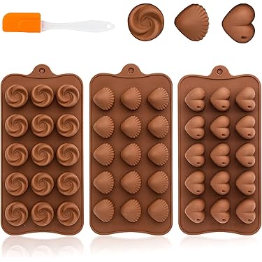 Twee rechthoekige chocoladevormen, geschikt voor het