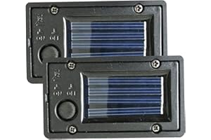 Hperu 2Pcs Solar Batteries for Outdoor Solar Lights Solar Batteries for Outdoor Solar Lights Waterproof Battery Box Solar Lantern Replacement Top with Light Sensor Diy Garden Solar Light Kit