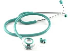 COMDENT Optimum Dual Head Stethoscope for Medical EMT Nurse Doctor Vet Student Green